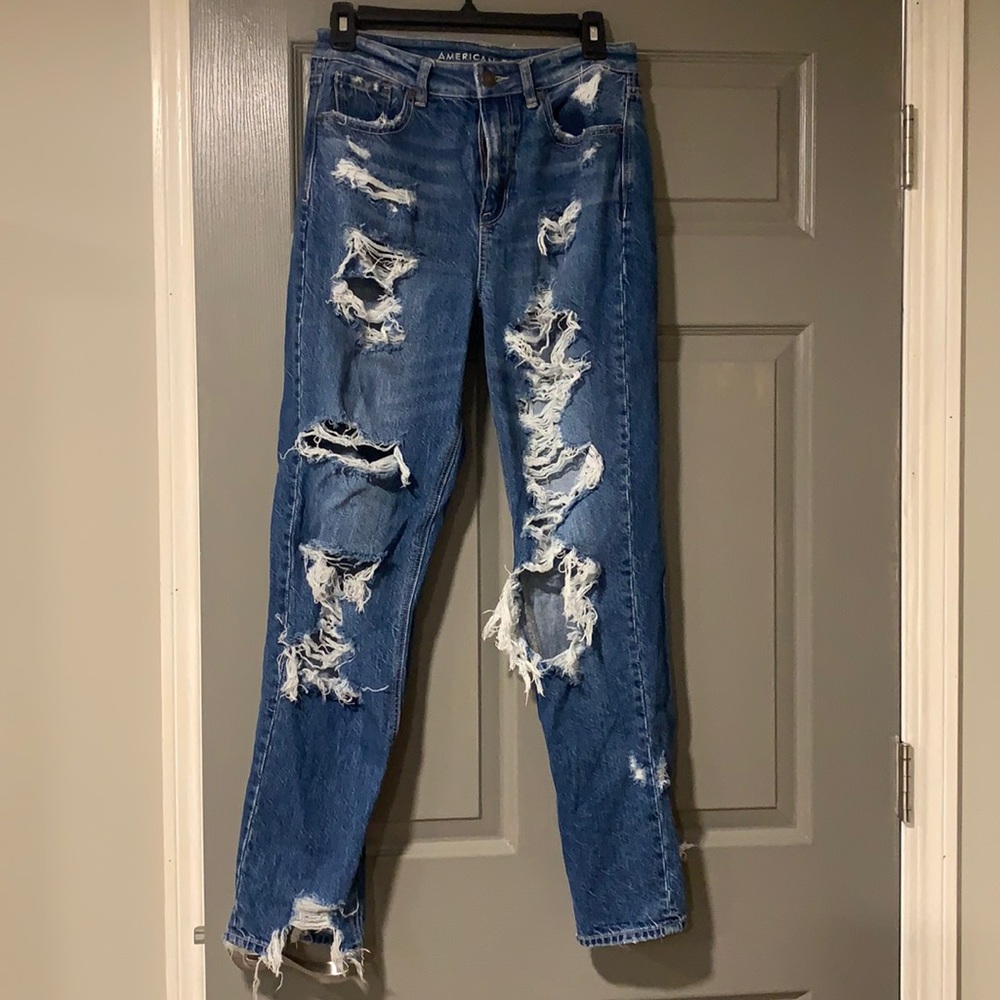 Ripped mom jeans
